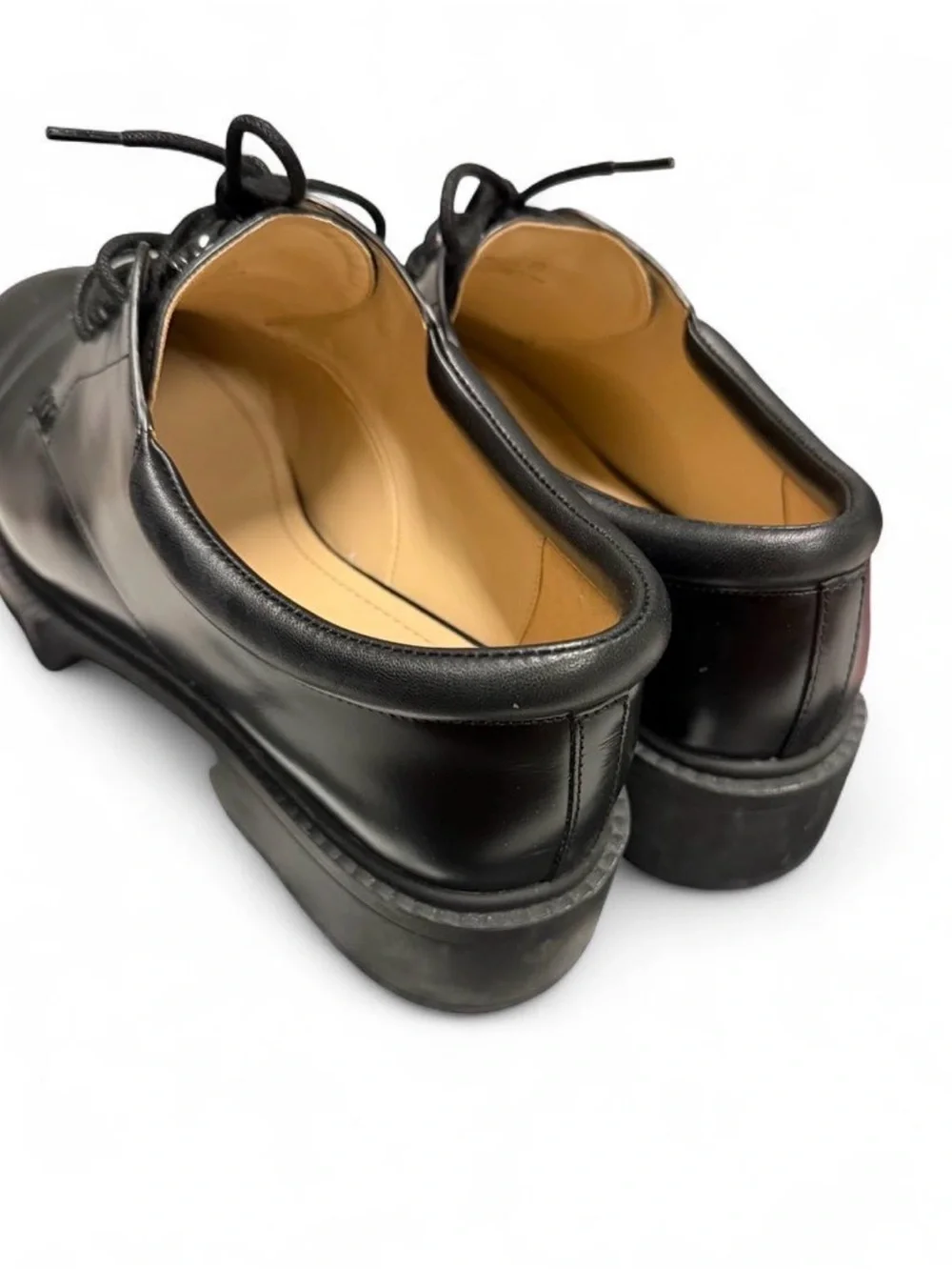 Coach Black Leather Derby Shoes